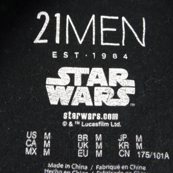 21 Men Star Wars Dark Vader Shirt Size M - Picture 4 of 6
